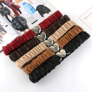 网红同款装饰连衣裙弹力宽腰带女简约百搭配裙子松紧腰带