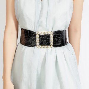 Women Wide Elastic Waist Belt - Main Image