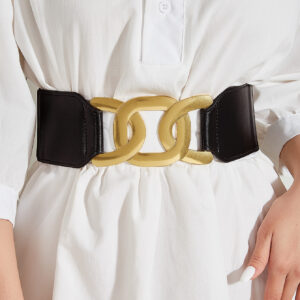 潮牌欧美风松紧弹力腰封-主图