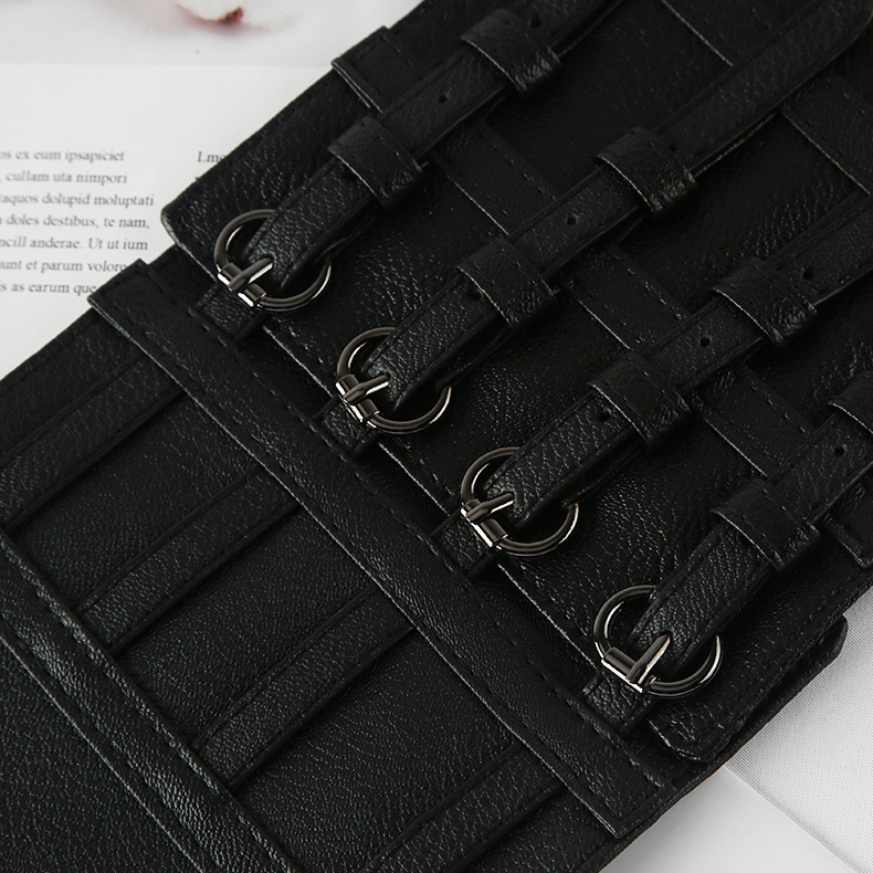 Wholesale European Street Fashion Suspenders Waist Belt - Punk Style Black Belt for Women - Image 3