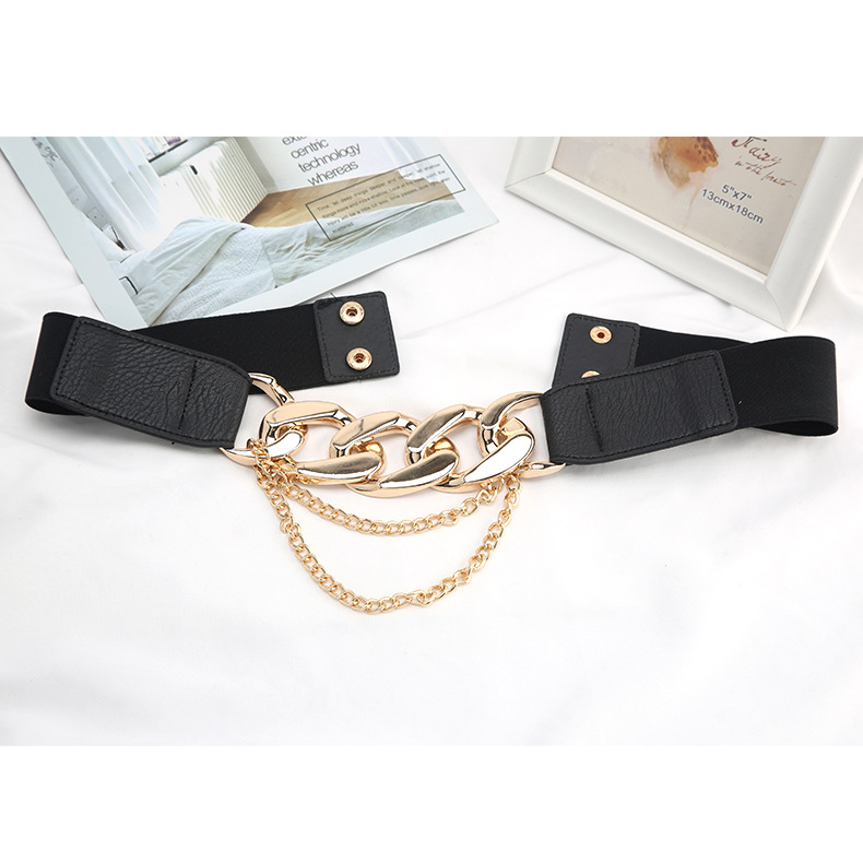 Women Elastic Chain Belt Chain Detail