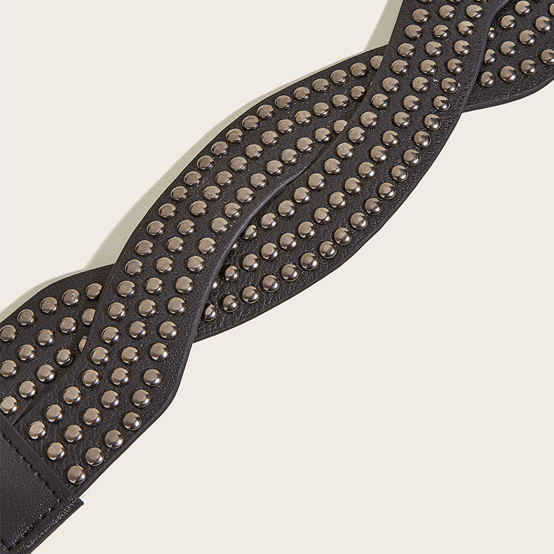 Wholesale European American Style Women's Wide Elastic Corset Belt - Korean Fashion Vintage Waist Belt - Image 3