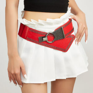Women Punk Rivet Waist Belt - Main Image