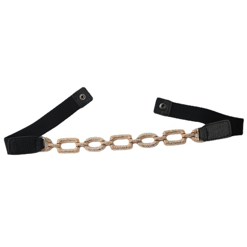 Women Chain Decorated Elastic Waist Belt - Detail 4