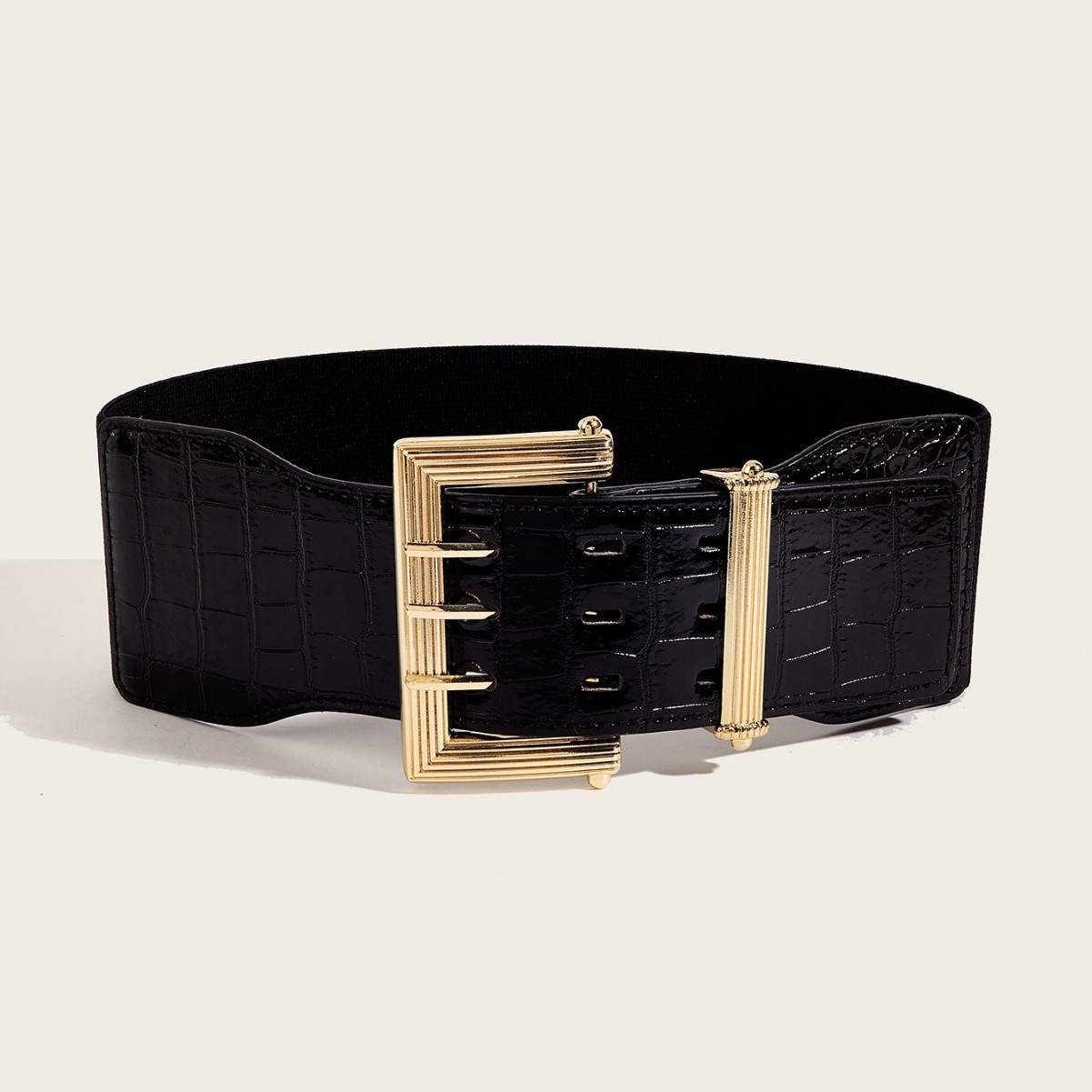 Women Vintage Elastic Waist Belt - Detail 1