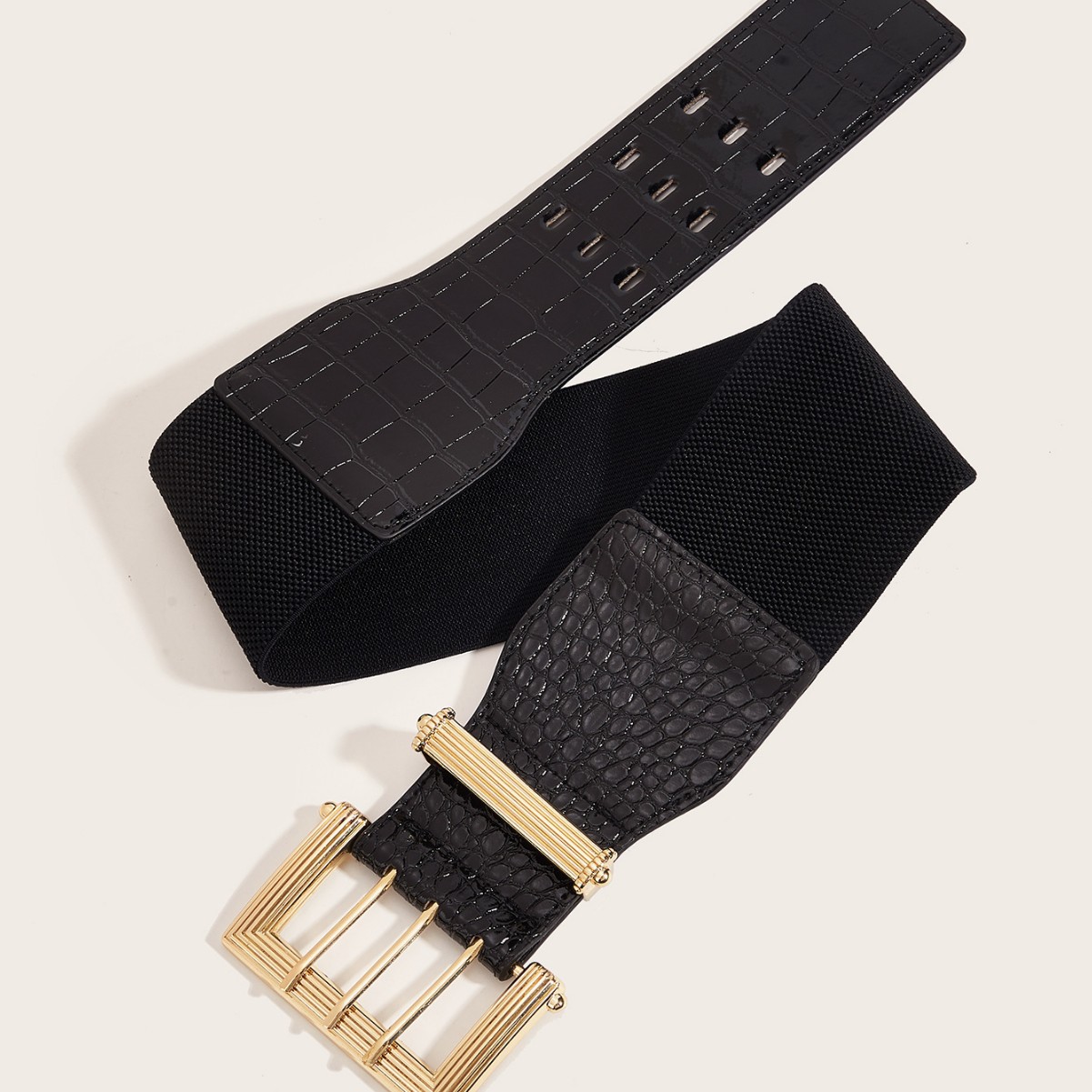 Women Vintage Elastic Waist Belt - Detail 2