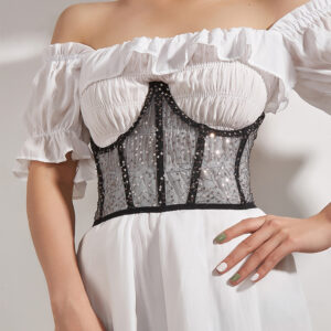 Women Sequin Corset Bustier - Main Image