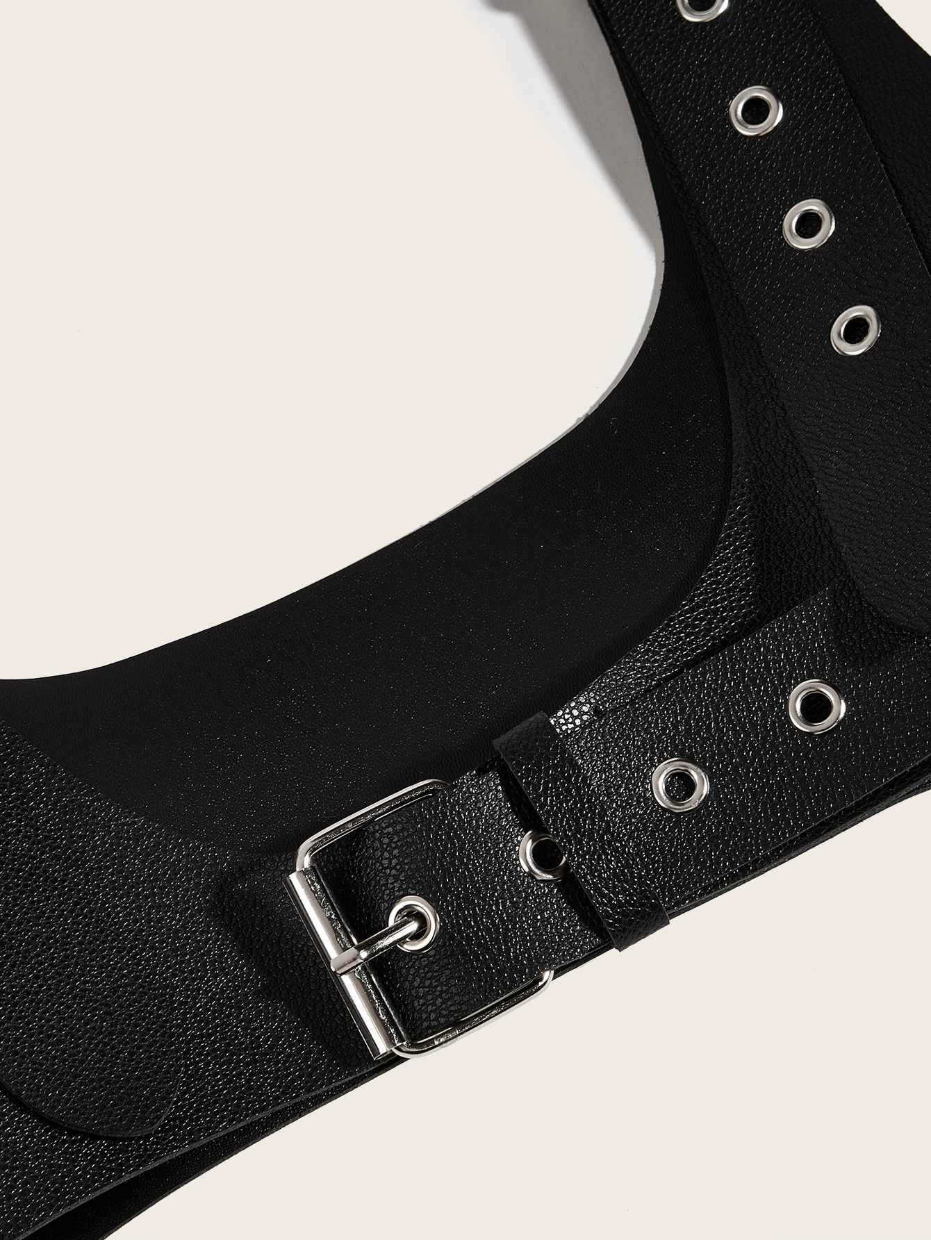 Wholesale Dark Gothic Leather Harness Corset Belt - Chain Detail Bustier Waist Belt - Image 3