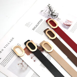 Vintage Snap Button Slim Belt