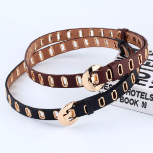 Casual Versatile PU Leather Belt - Black and Coffee