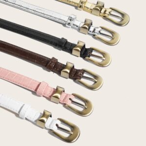 Women's Vintage Slim Belt - All 6 Colors with Antique Silver Buckle
