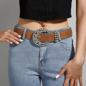 Main - Brown Rhinestone Belt