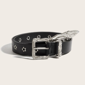 Star Rivet Punk Belt - Black