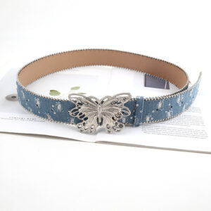 Women's Canvas Butterfly Buckle Belt