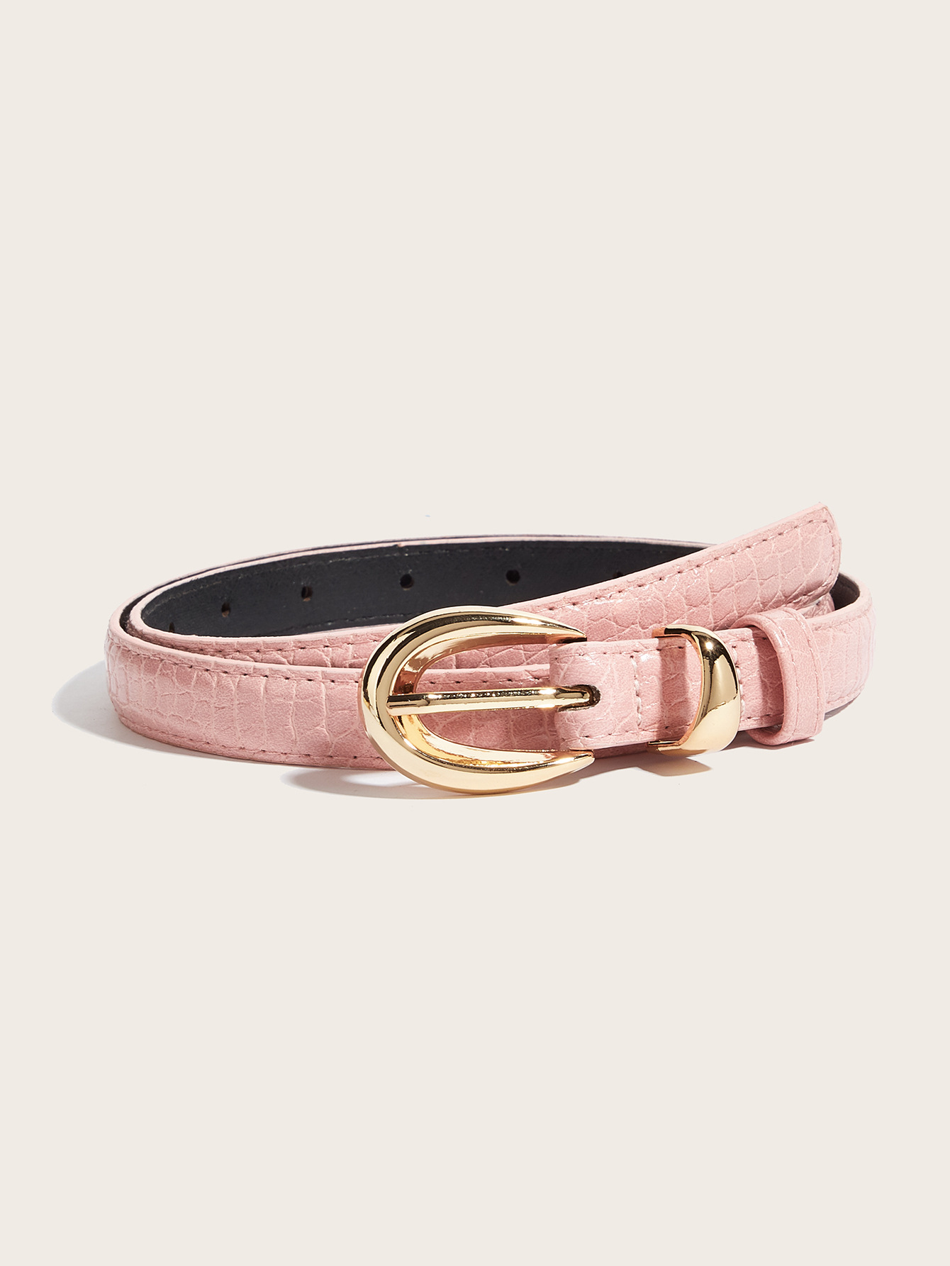 Women's Vintage Slim Belt - Gold with Gold Buckle