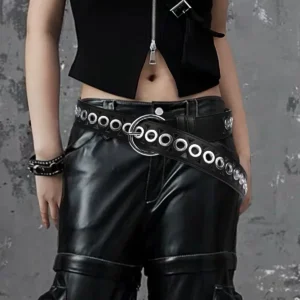 Wholesale Studded Belts Bulk - Cross Snap Button Fashion Belt for Retailers